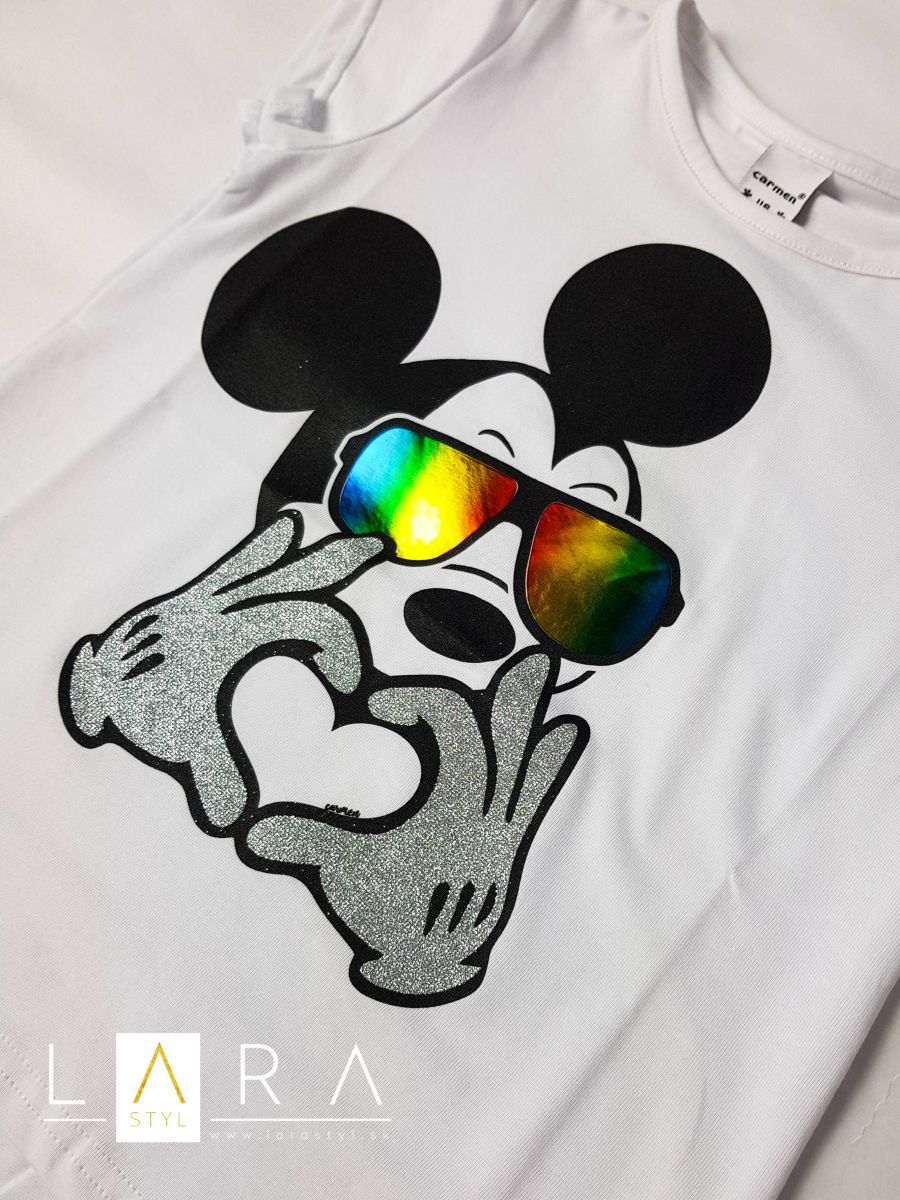 Tričko Mickey, biele (116,122,128,146)