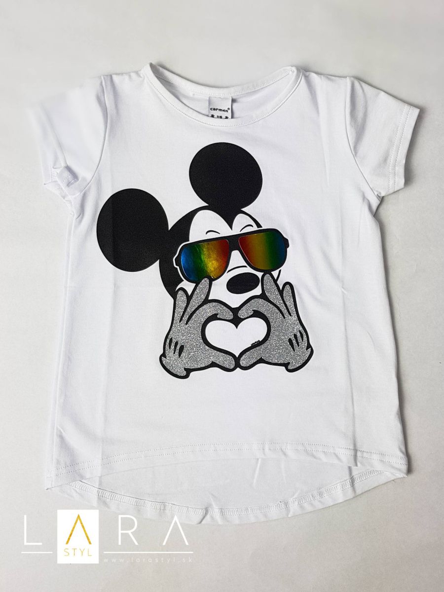 Tričko Mickey, biele (116,122,128,146)