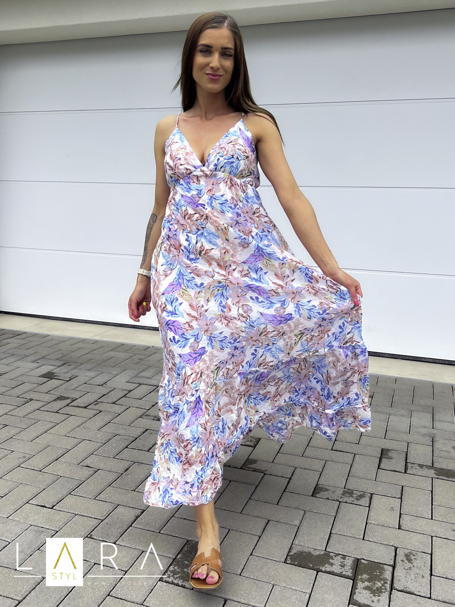 Viacfarebné kvetované šaty