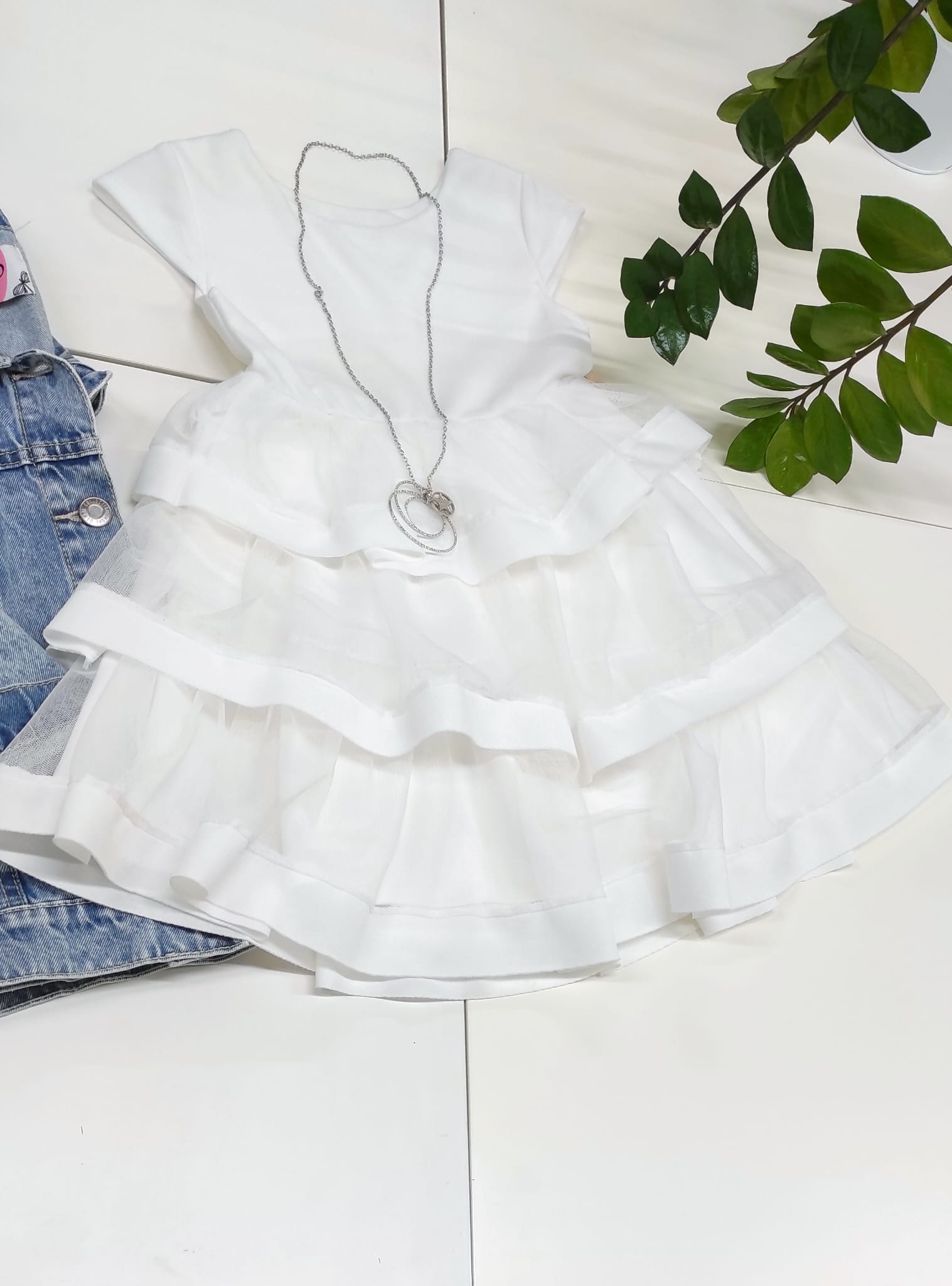 Šaty KLER, biele (4 - 14 rokov) 
