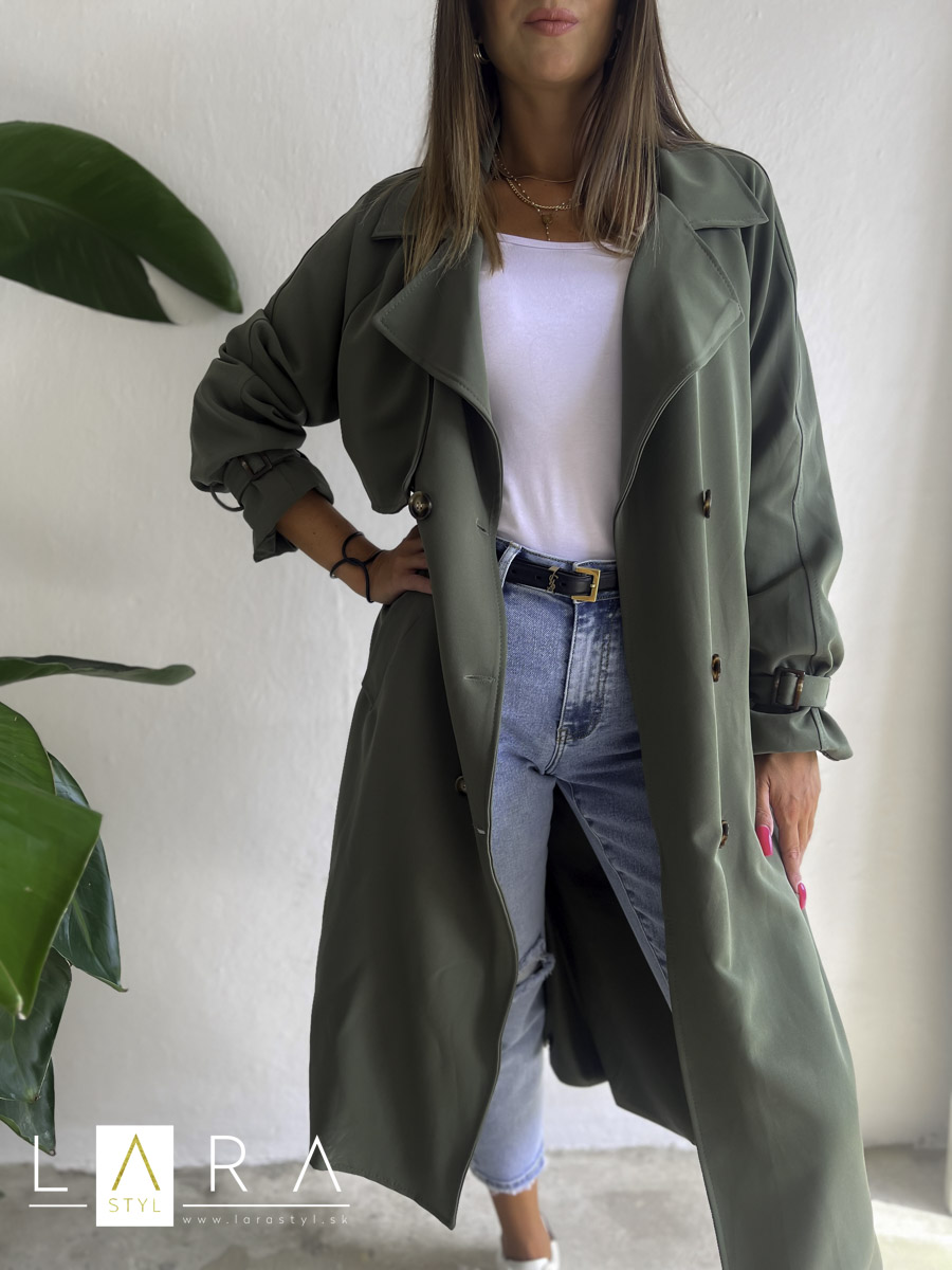 Trenčkot ALYA, khaki