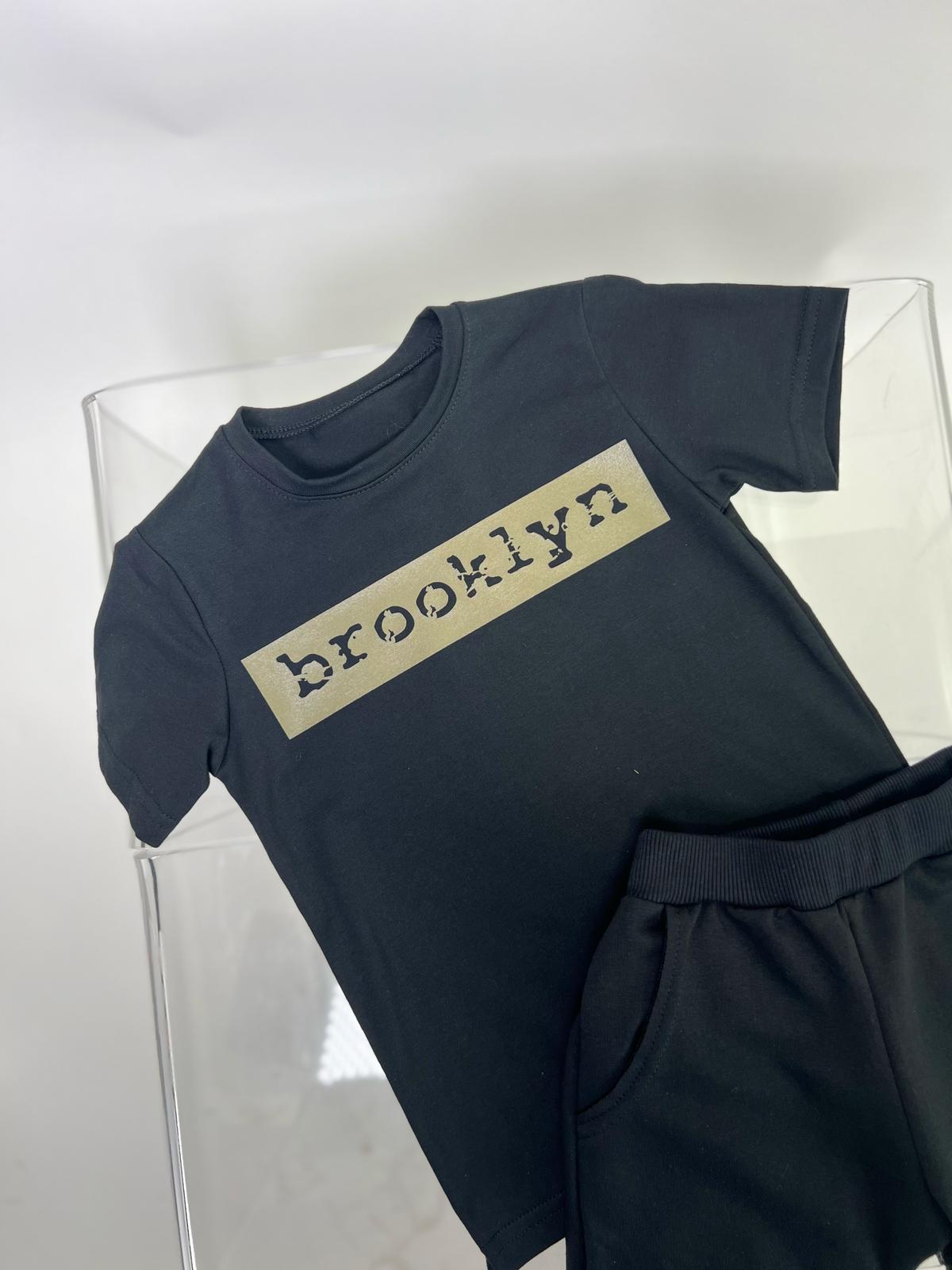 Chlapčenské tričko BROOKLYN, čierne ( 104- 140 )