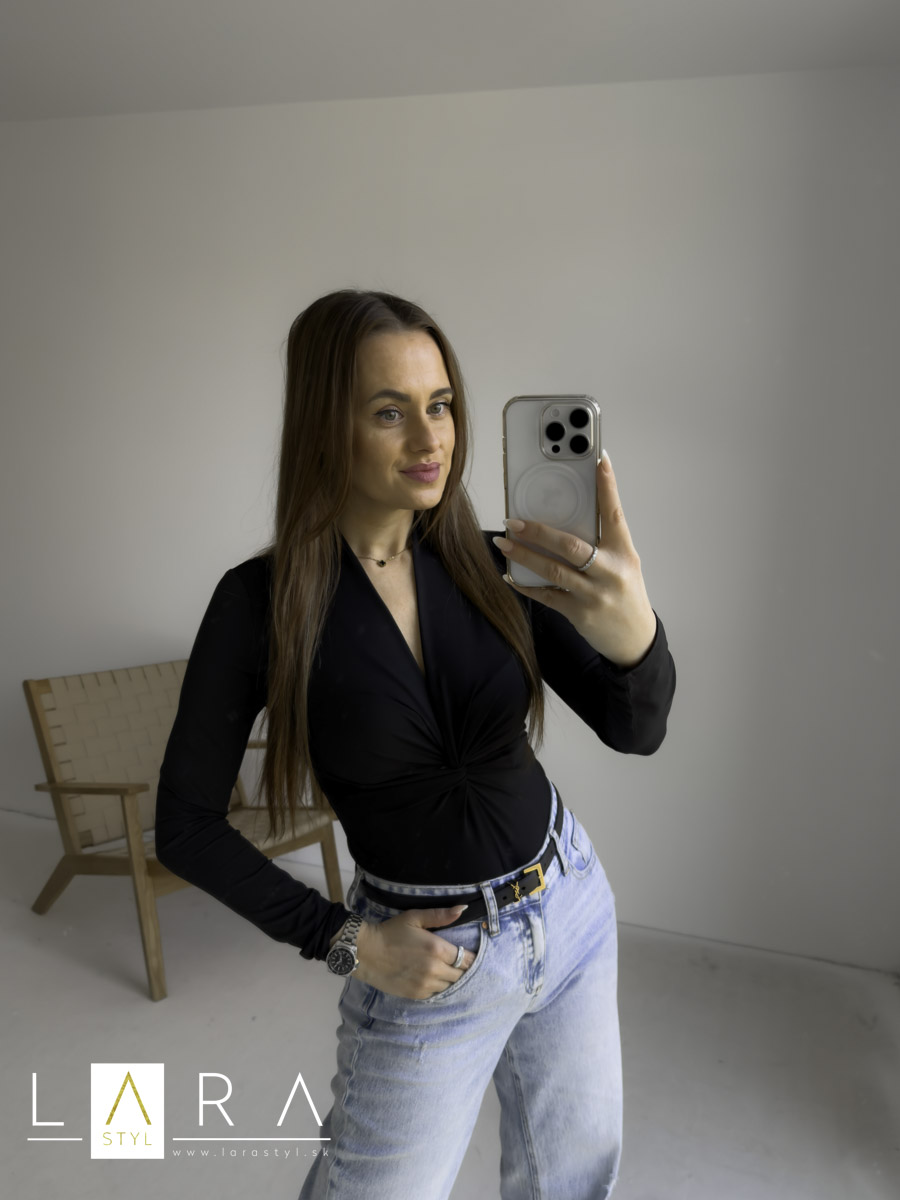 Elastický body SHEINA, čierne