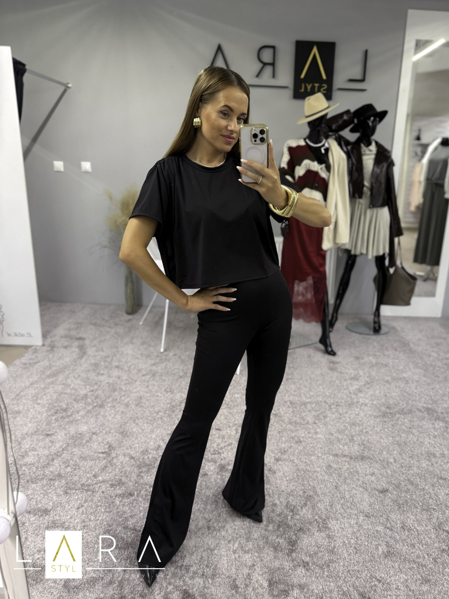 Športovo-elegantný komplet, čierny