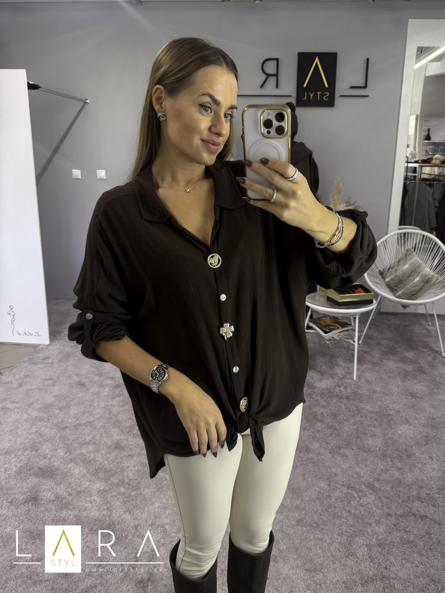 Dámska košeľa, hnedá 