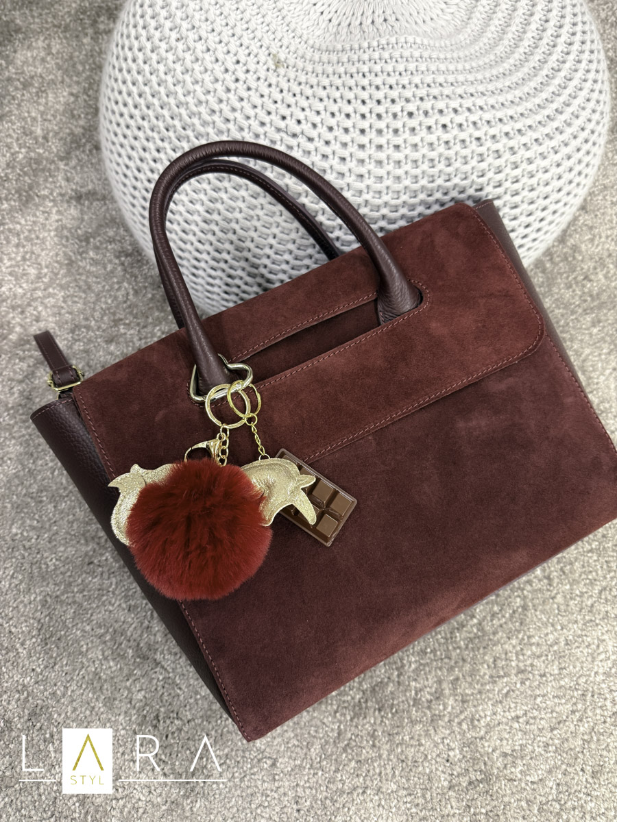 Kožená kabelka, burgundy