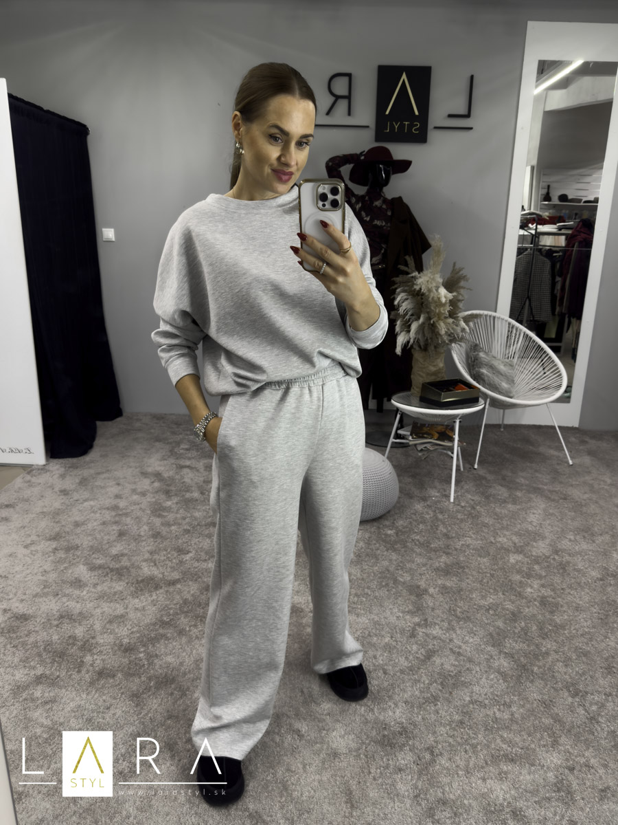 Teplákový komplet, sivý