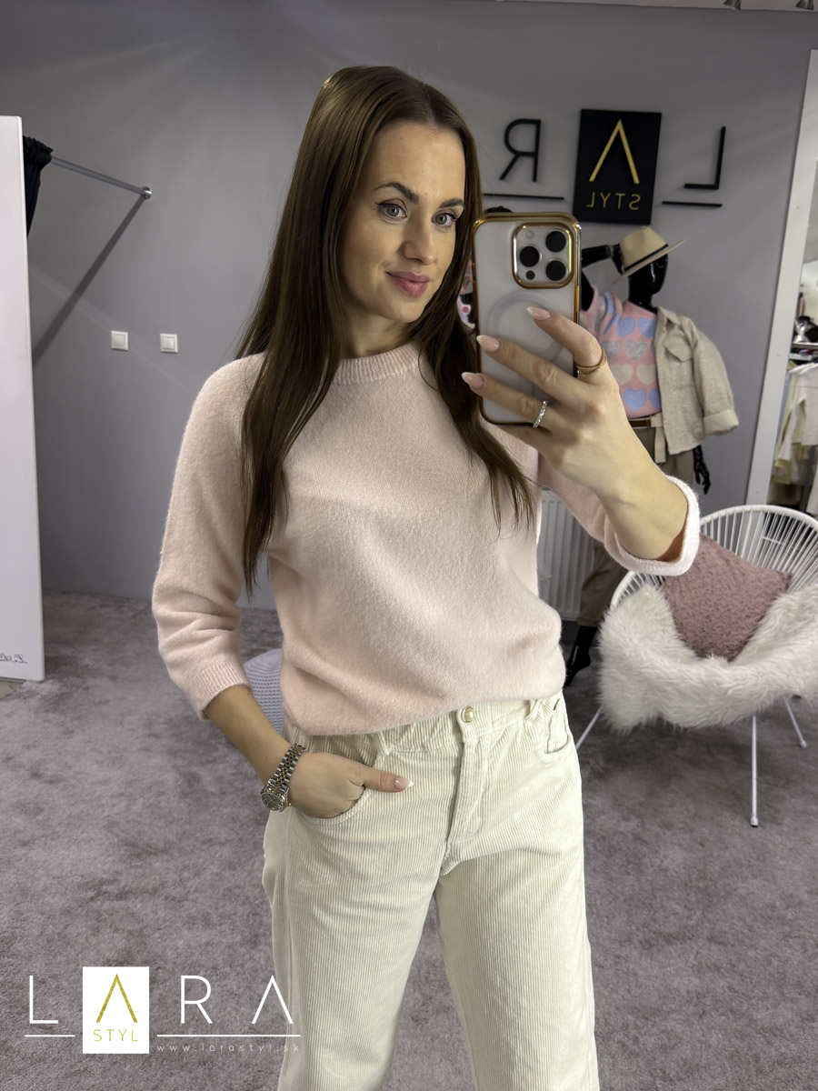 Sveter s krátkym rukávom, marhuľový